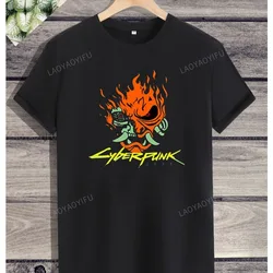 Classic Fashion Intage Samurai style Retro Japanese Gaming 2077 Game T Shirt Tees Harajuku Short Sleeve O-neck Streetwear