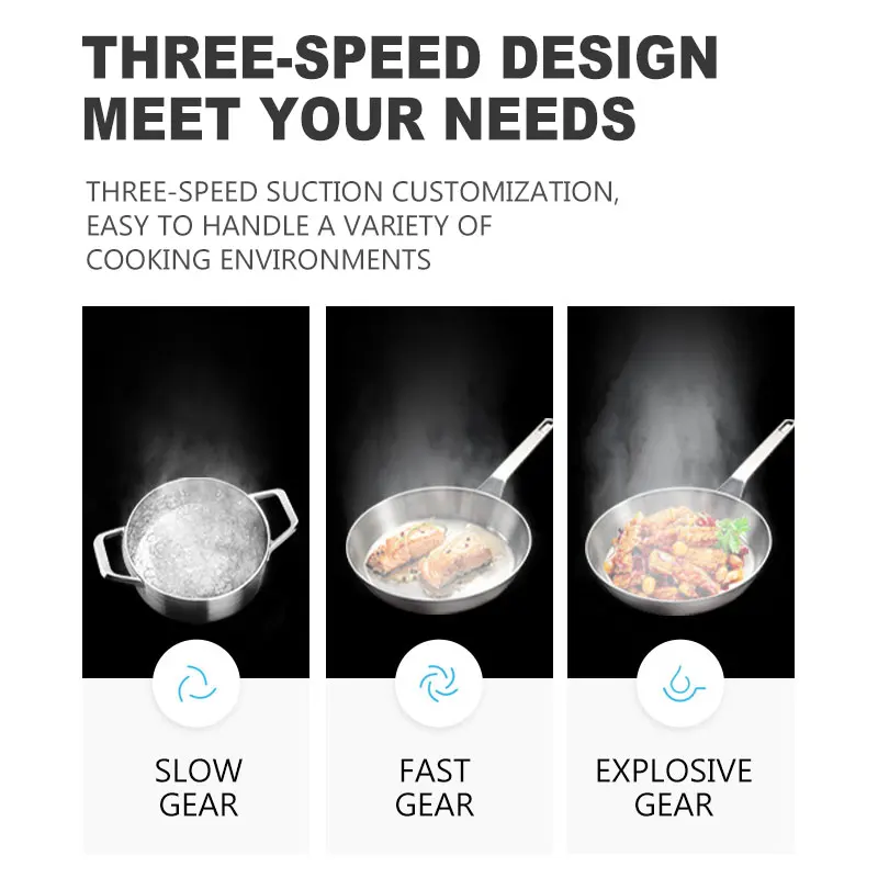 شفاط عادم المطبخ 800 مللي متر شفاط المطبخ المنزلي من الفولاذ المقاوم للصدأ عادم الدخان شفط جانبي غطاء المطبخ التهوية