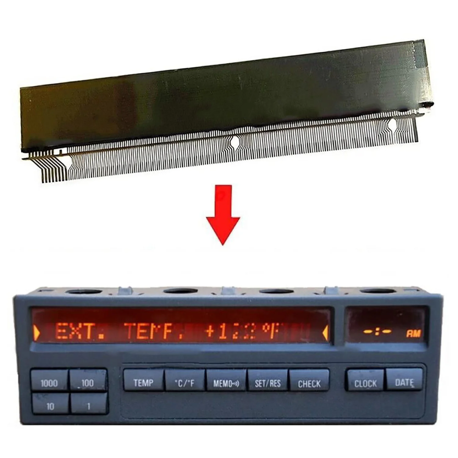 LCD OBC Display 62138357666 Screen with Cable For BMW E36 3 Series M3 E31 8 Series 11-Button Computer  Display Accessories