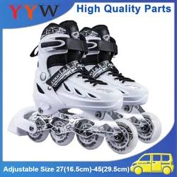 Adjustable Inline Roller Skate Shoes Professional Flashing Sliding Sneaker Outdoor Racing Speed Skating 4 Wheels Shoes Gifts
