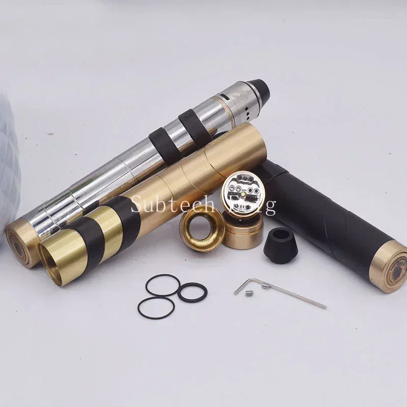 VapeBreed Pmilippines mechaniczna tuba Mod z V2 RDA zestaw 25mm materiał mosiężny zasilany przez pojedyncze lub podwójne 18650 baterii Mech Mods