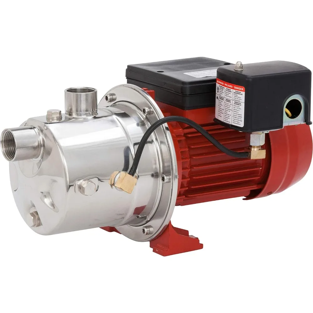 RJS-75SS 115/230 Volt, 3/4 HP, 12.8 GPM Stainless Steel Shallow Well Jet Pump, Red, 97080702