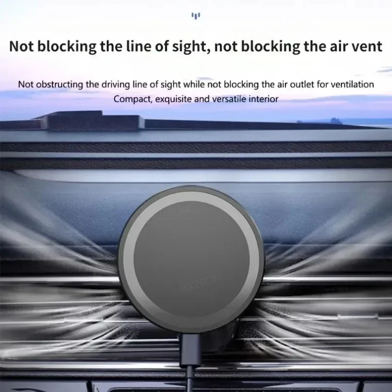 200W Magnetic Car Wireless Charger Air Vent Clip Phone Holder For Magsafe iPhone 17 16 15 14 13 12 Pro Max Fast Charging Stand - náhled 4