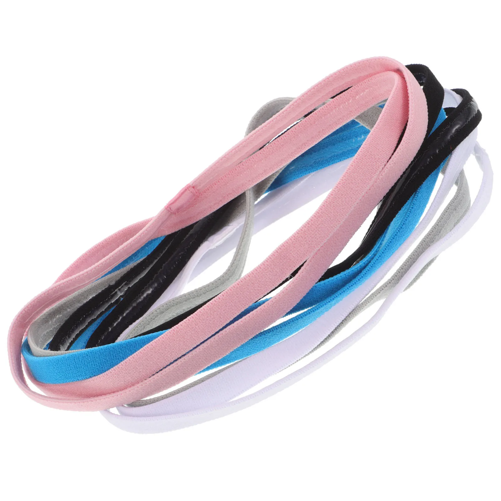 

10Pcs Non-Slip Moisture Wicking Sports Sweatbands for Men Women Headbands Running Gym Football Yoga Fitness Elastic