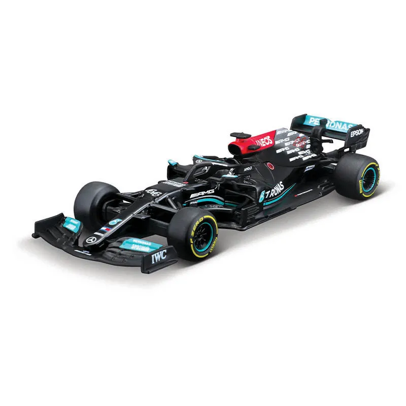 Bburago 1:43 2021 mercedes f1 w12 e desempenho #44 #77 liga de luxo veículo diecast carros modelo de brinquedo coleção presente