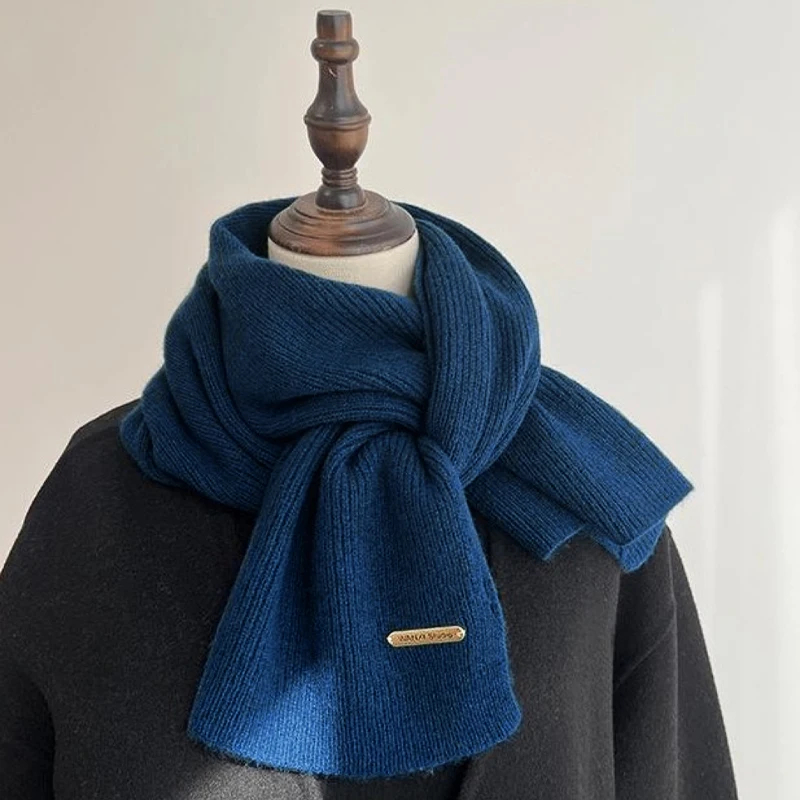 الخريف والشتاء جديد بلون وشاح محبوك للنساء الراقية سميكة الدافئة تنوعا وشاح بسيط تسلق الجبال وشاح