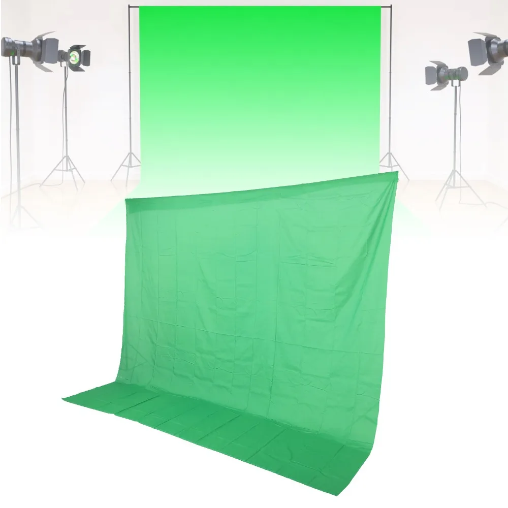 Green Green Screen Non-woven fabric 3x3m Chroma Key Backdrop Cloth Live Streaming Photography Background