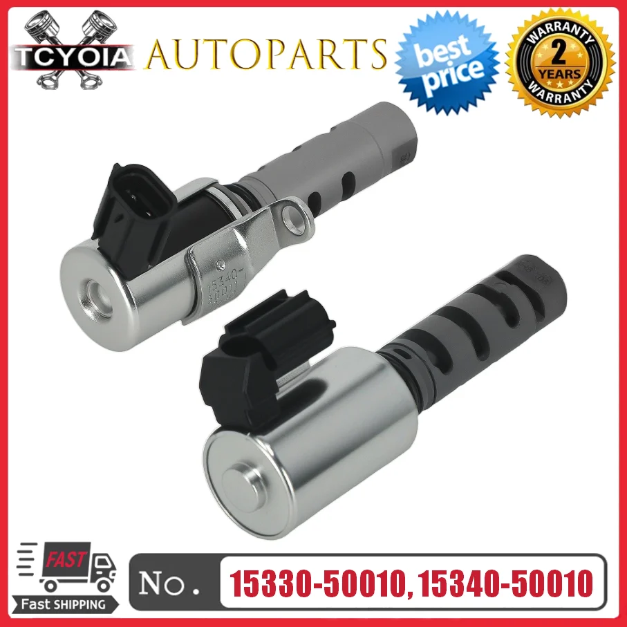 2x VVT Solenoid 15330-50010 15340-50010 For Lexus GS430 GX470 LS430 LX470 SC430 Toyota 4Runner Land Cruiser Sequoia 4.3 4.7L V8