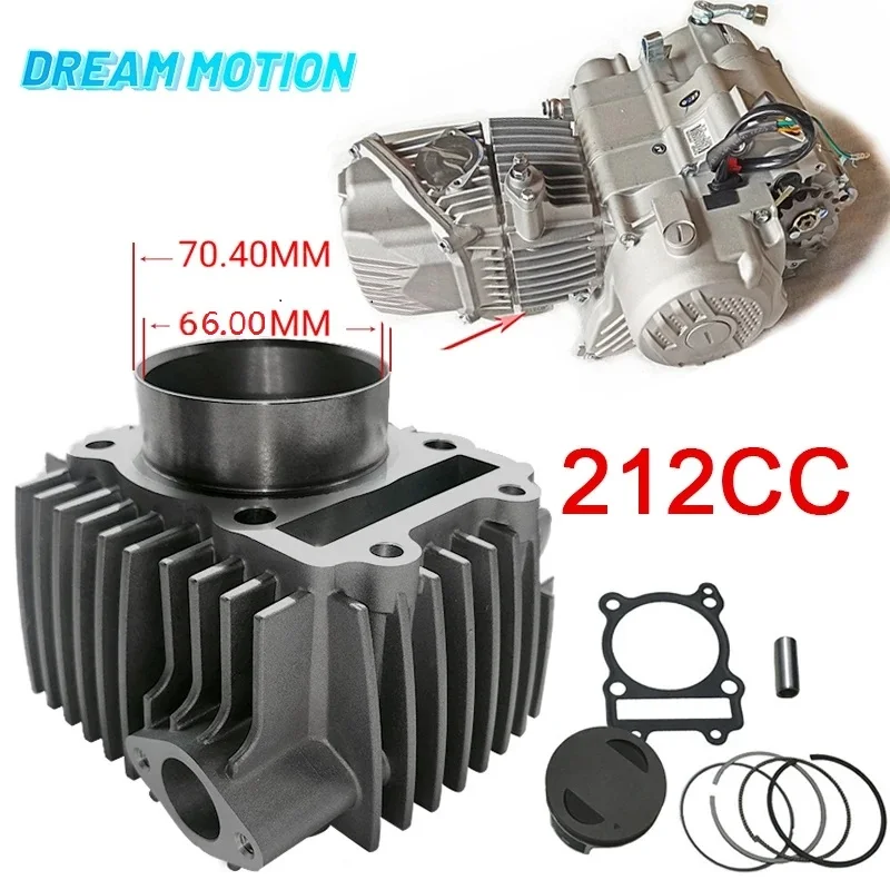 DREAM MOTION Off Road Motorcycle 4 Stroke 2V Zongshen 190 Update to 212cc Engine Cylinder Kits With Piston Pit Bike  Accessories