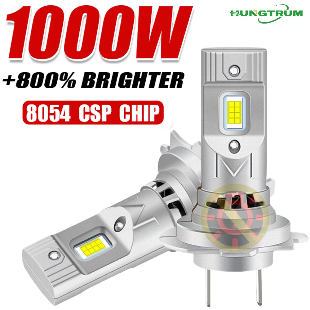 

Turbo H7 LED CANBUS Light Мини-налобный фонарь Размер 1:1, беспроводной H7, автомобильные светодиодные лампы для фар без ошибок с вентилятором 6000K