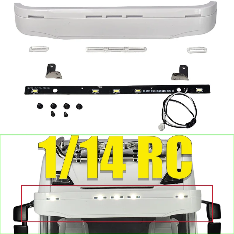 

Пластиковый имитационный световой визор (1 шт.) для радиоуправляемых грузовиков 1/14, аксессуары для модернизации Tamiya SCANIA 770S 6x4 56368 56371 56379
