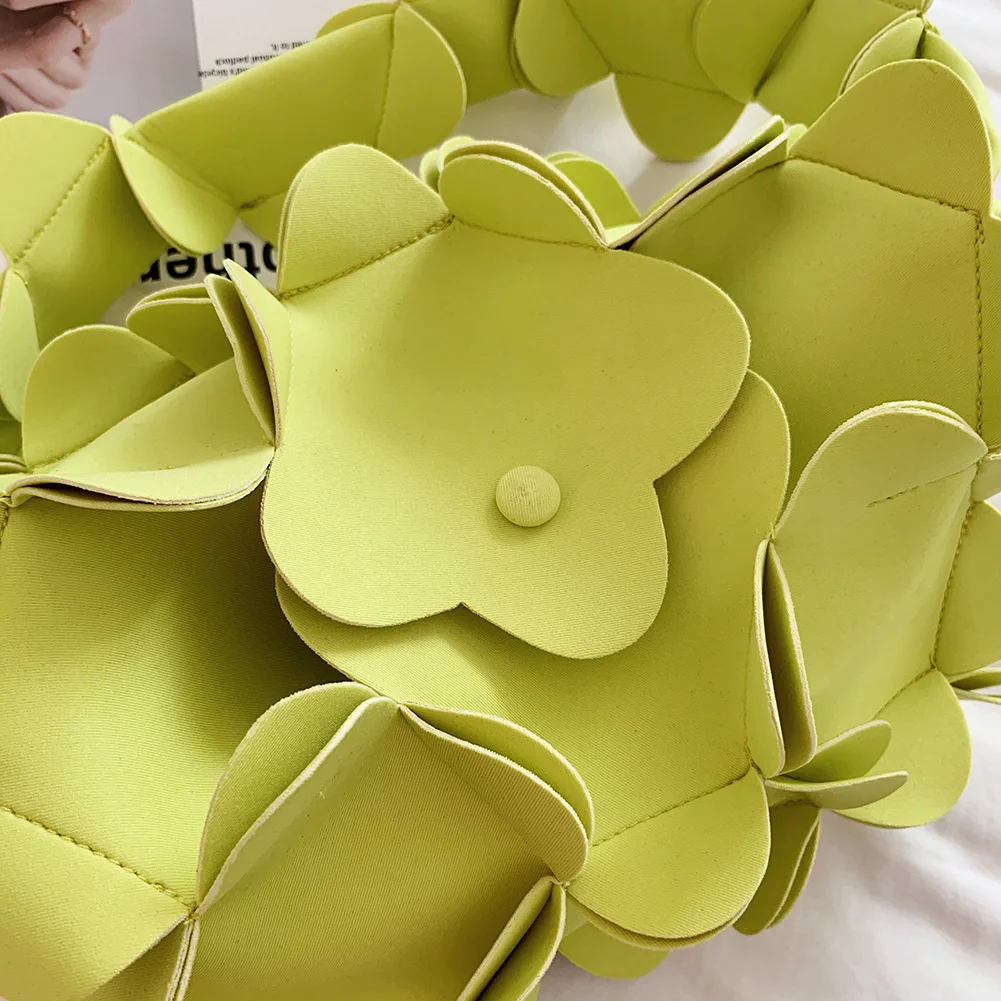 

Ladies Shoulder Bag Bow Knot Fashion Handbags 3D Flower PU Leather Solid Color Temperament Exquisite Birthday Gift Daily Leisure