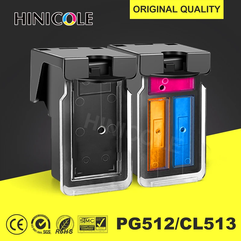 HINICOLE PG512 CL513 Refillable Ink Catridge for Canon PG 512 CL 513 Ink Cartridge Pixma mp230 mp250 MP240 MP270 MP480 PG510