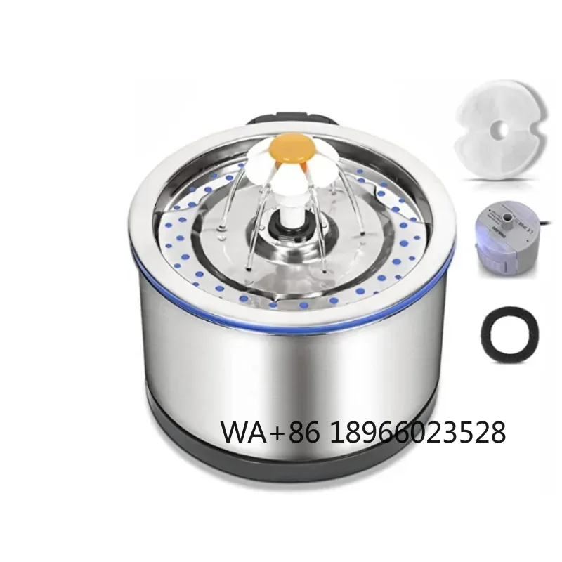 Factory Price with High Quality  Cat Water Fountain Stainless Steel  2.5L  with Improved Quiet Water Pump Pet accessories