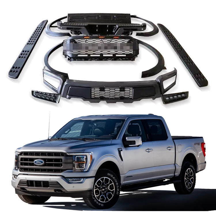 2022 Car Accessories Front Rear Bumper Facelift Wide Conversion Bodykit Body Kit for Ford F150 F-150 2021 2022