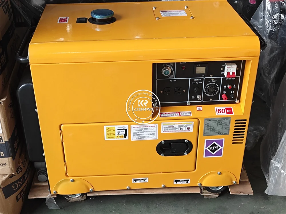 

Компактный портативный бесшумный дизельный генератор, промышленный резервный источник питания для строительных работ на открытом воздухе