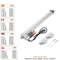 VEVOR 12V Linear Actuator 150MM 300MM 500MM 1000N Electric Linear Motor Controller Homeuse with Mounting Bracket IP54 Protection