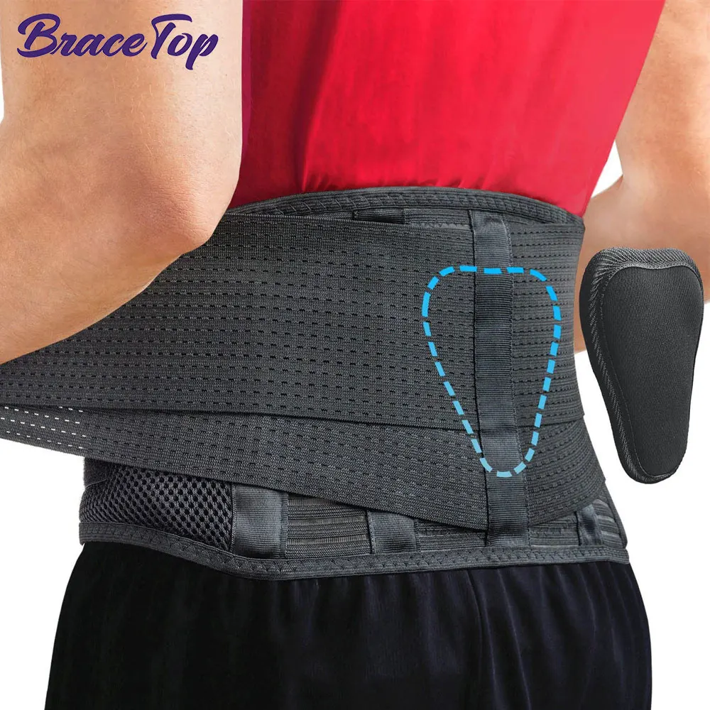 Back Support Belt for Back Pain, Sciatica Herniated Disc - Breathable Brace with Lumbar Pad - for Home Lifting At Work Men Women