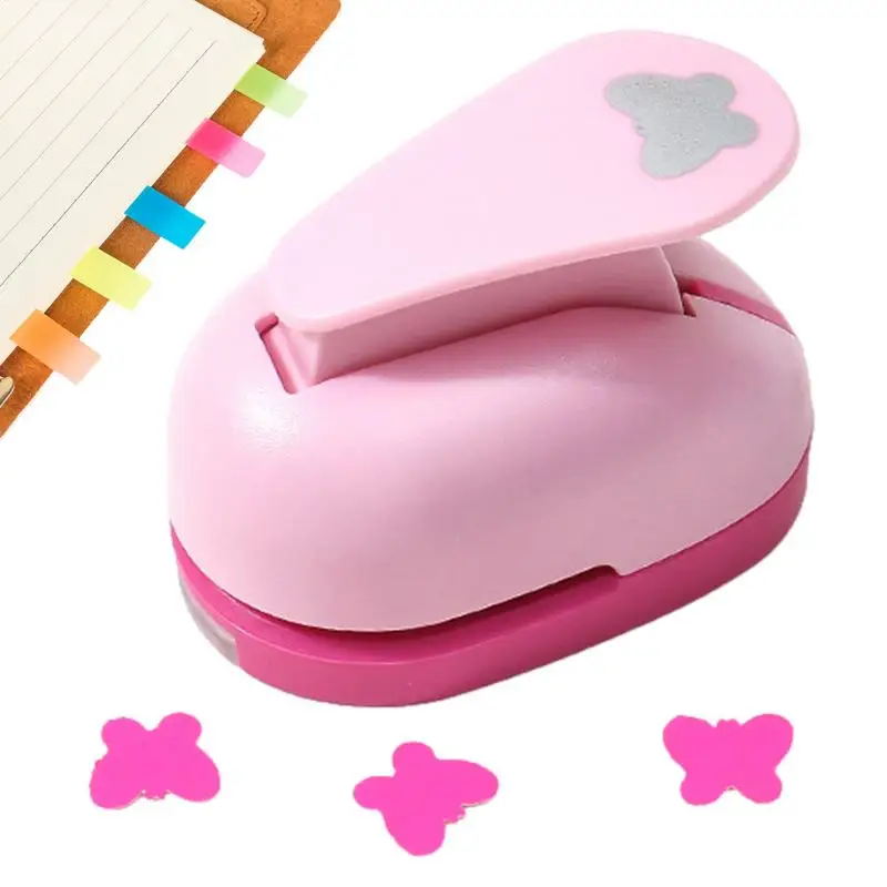 Mini Cartoon Paper Puncher Set Portable, Small Hole Puncher with Fun Shapes for Scrapbooking, Cardstock, and Kids' Projects