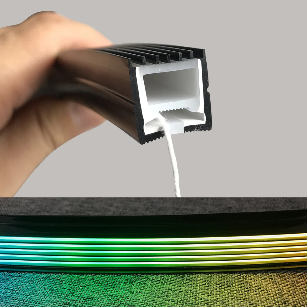 0.5m-5m LED Diffuser Silicone Tube Protection Cover Anti-glare Flexible Bandable IP67 for 12mm 2835/3535/5050 LED Strip Light