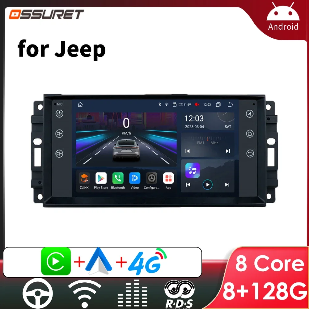 8 Core Car Radio Player Android for Dodge Ram Challenger Jeep GRAND CHEROKEE Wrangler 2005-2011 Auto Stereo Multimedia Player