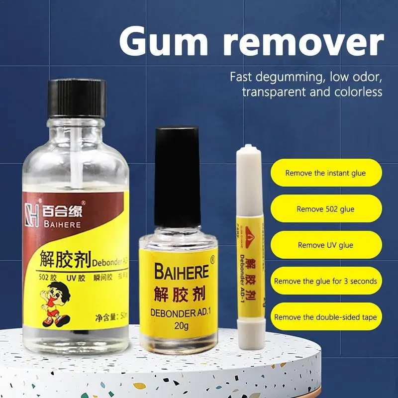 

Professional Car Sticker Remover Mobile Gel Glue Remover Nail Glue Removal Adhesive Remover Bubble Gum Cleaner For Fake Nails