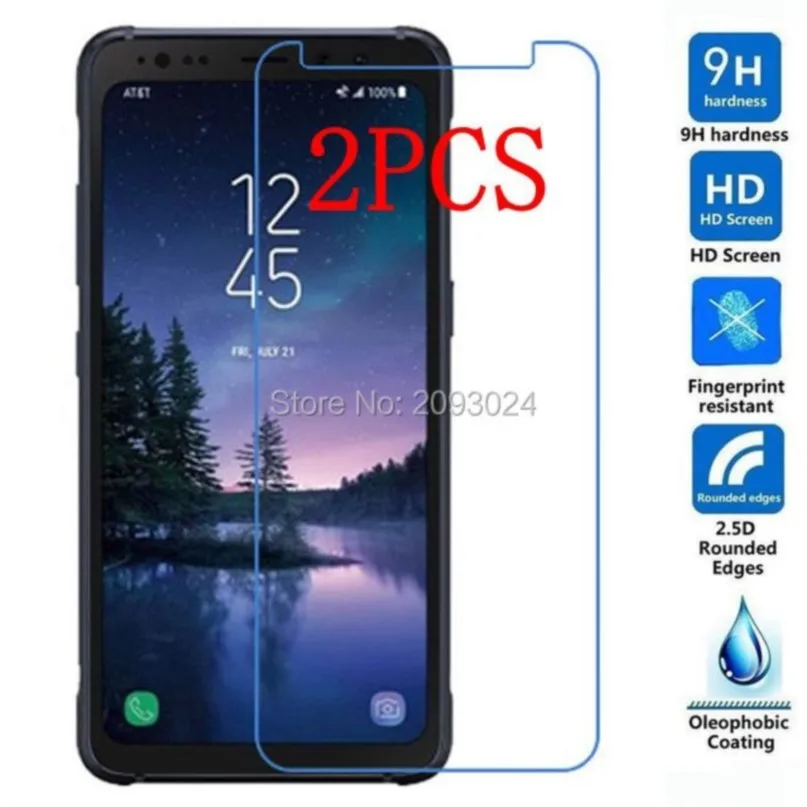 2pcs tempered glass for samsung galaxy s8 active screen protector protective film for sm-g892a glass