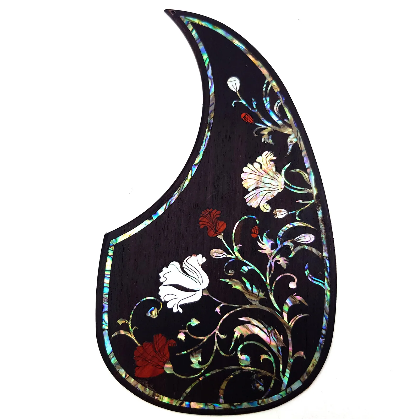 جيتار صوتي بيكجوارد من الخشب الصلب مرصع بزهرة أذن البحر للجيتار من النوع D #2