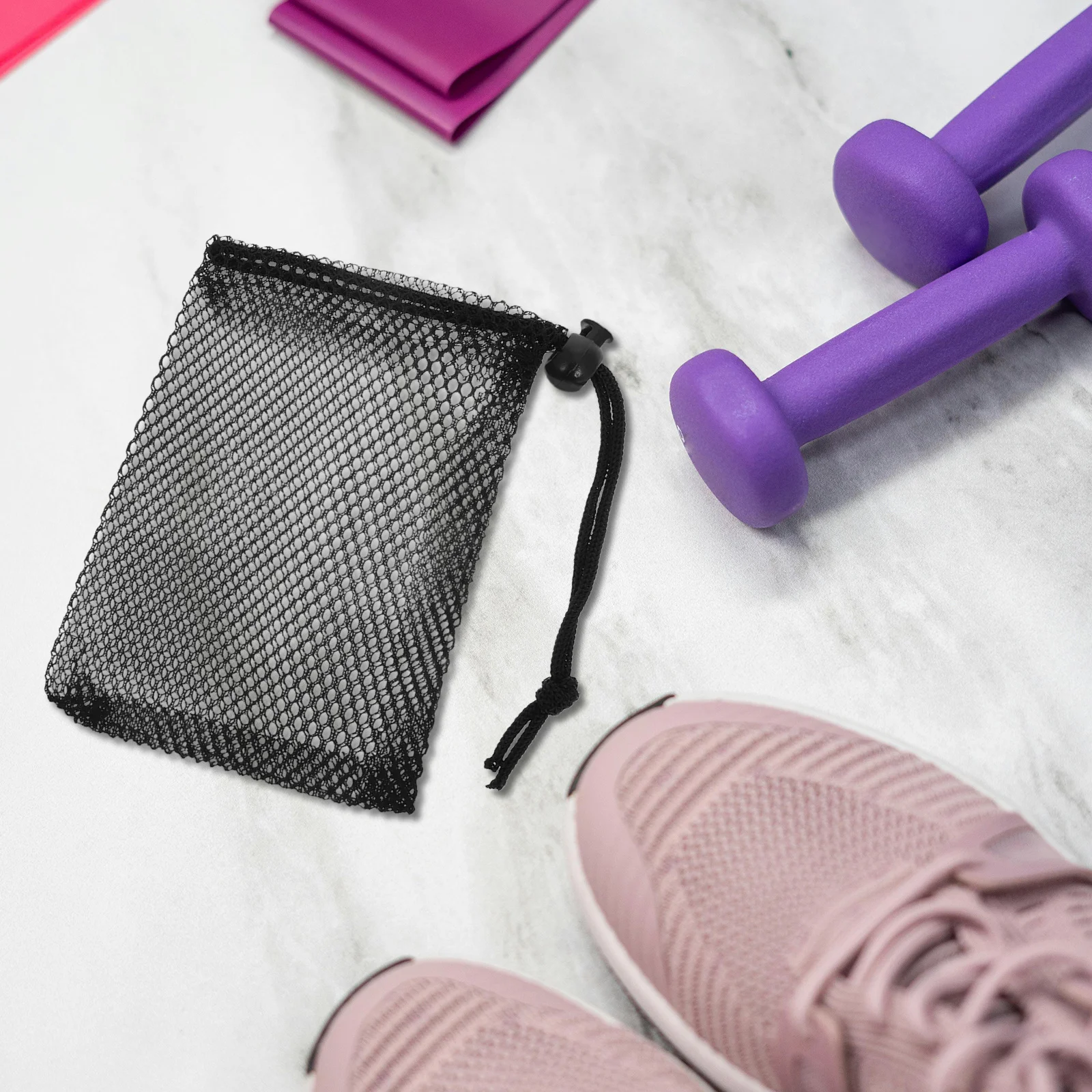 10 قطعة أكياس الرباط شبكة سوداء البوليستر تنفس أكياس التخزين لتنظيم البيسبول الصالة الرياضية السفر الرياضة فائدة كيس