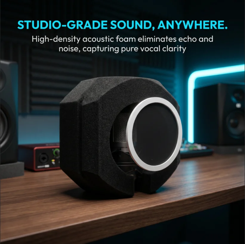 High Density Microphone Sponge Windproof Cover, Popular Filter Noise Reduction Windproof Cover, for Studio, Live Stream, Podcast