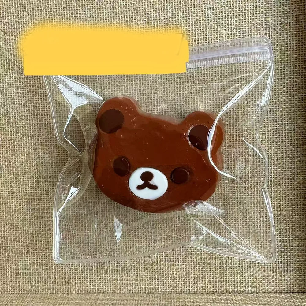 1pc Cute Rilakkuma Silicone Soft Pinch Relieve Daily Stress Tension Decompression Slow Rebound Fidget Kids Daily Party Gift Toy.