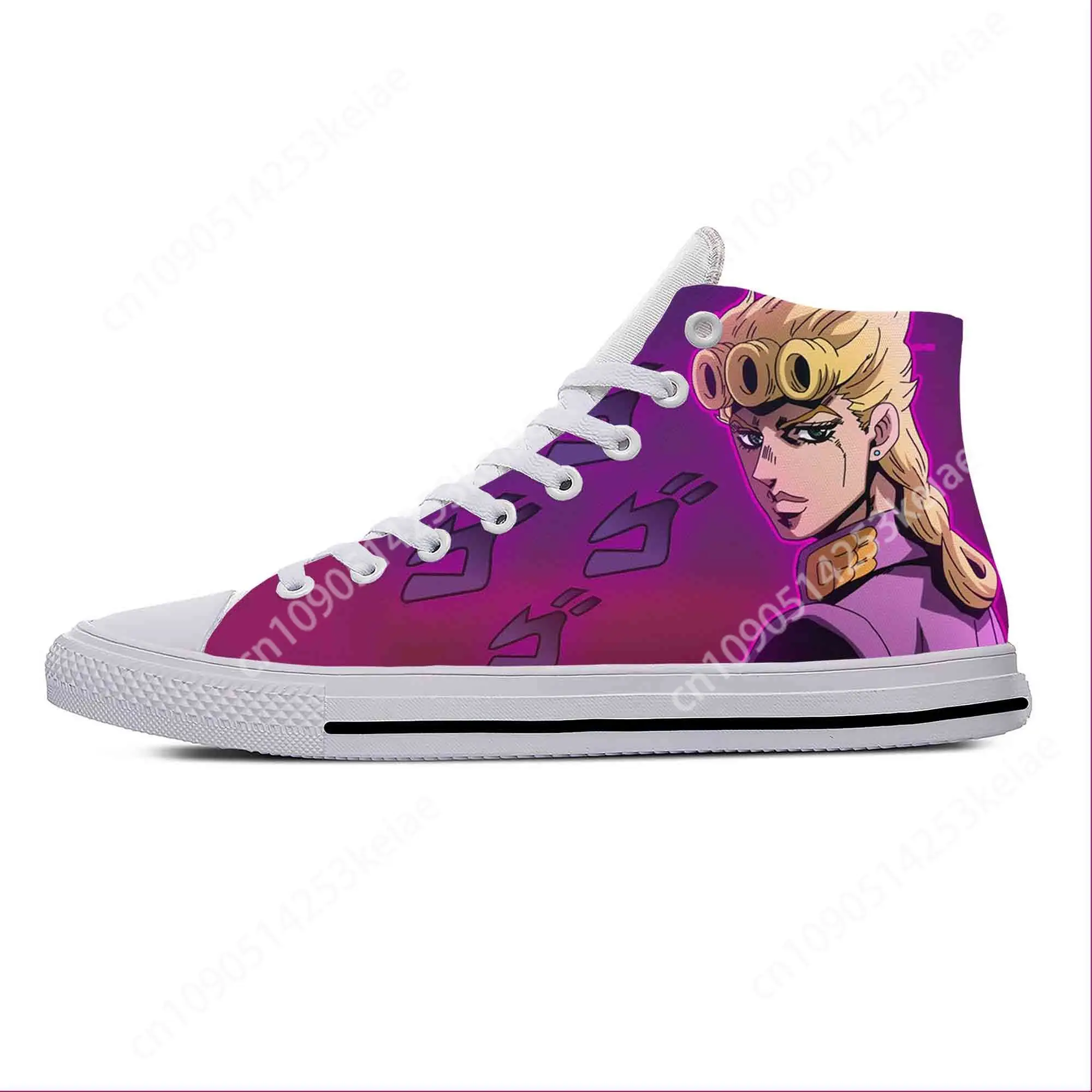 Hot Cool Giorno Giovanna JoJo Bizarre Adventure Casual Shoes High Top Lightweight Men Women Sneakers High Top Latest Board Shoes