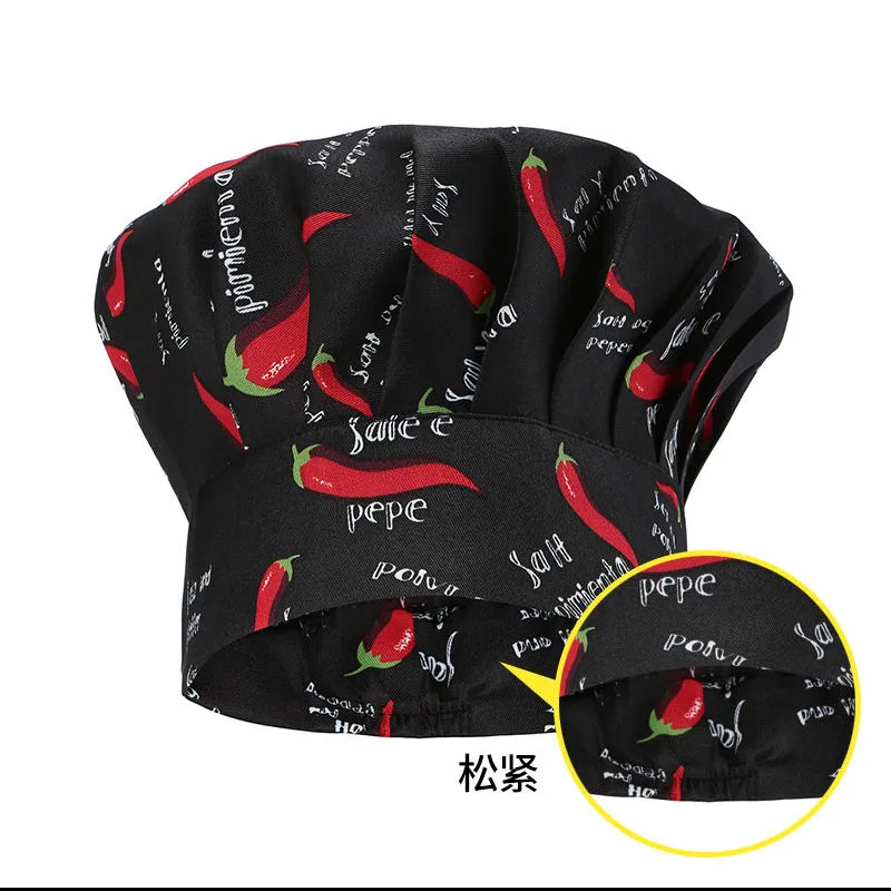 White Chef Hat Cooking chef  Caps Adjustable Men Kitchen Elastic cap Catering Striped Hat Restaurant Cook Working accessories