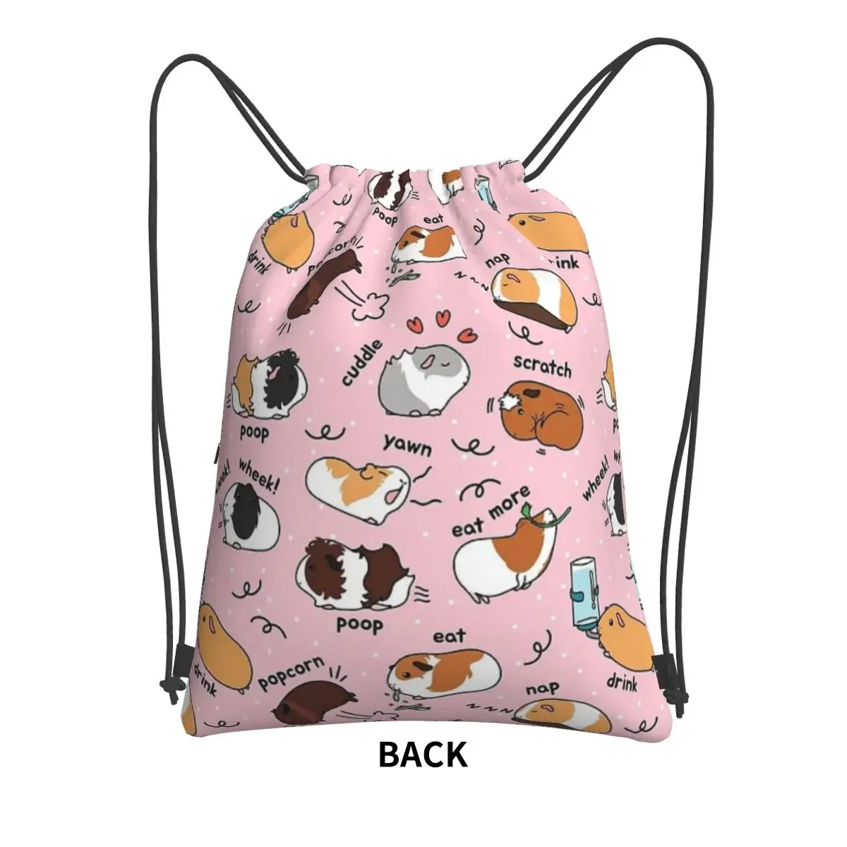 Guinea Pig Daily To-Do List Portable Backpacks Drawstring Bag Drawstring Bundle Pocket Storage Bags For Travel Sport Man Woman