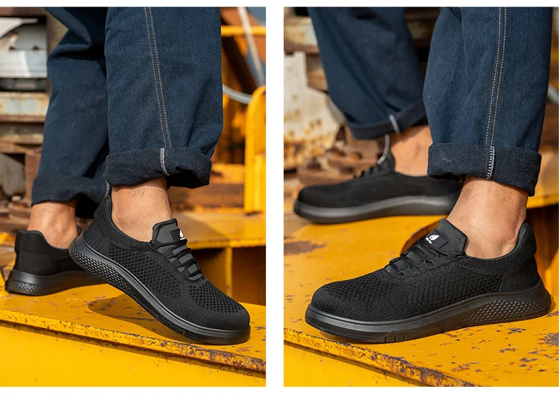 Neue rutschfeste Arbeitsschuhe für Herren, Stahlkappenschuhe, durchtrittsichere Arbeitsschuhe für die Baubranche, bequeme Sportschuhe für Herren – Detail 22