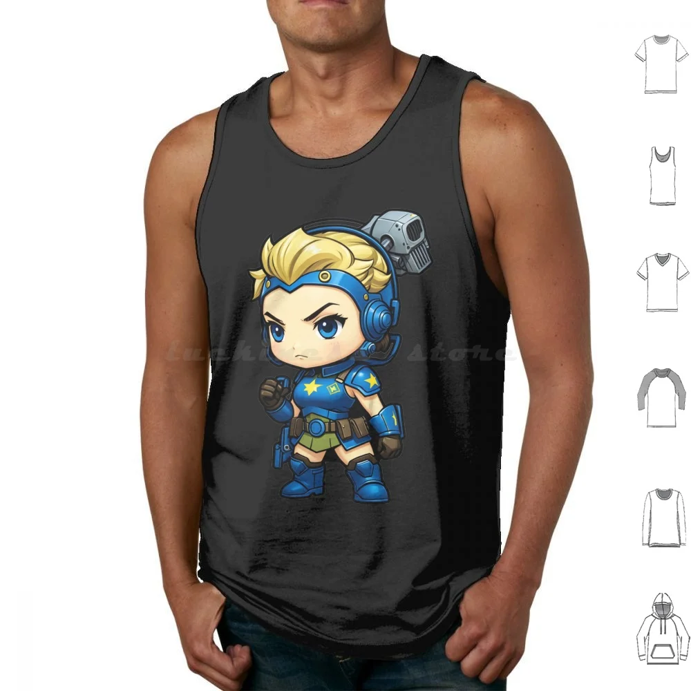 Chibi : Small Scale Adventures Tank Tops Vest Sleeveless Chibi Video Game Small Scale Fanart Boy Mutants Wilderness