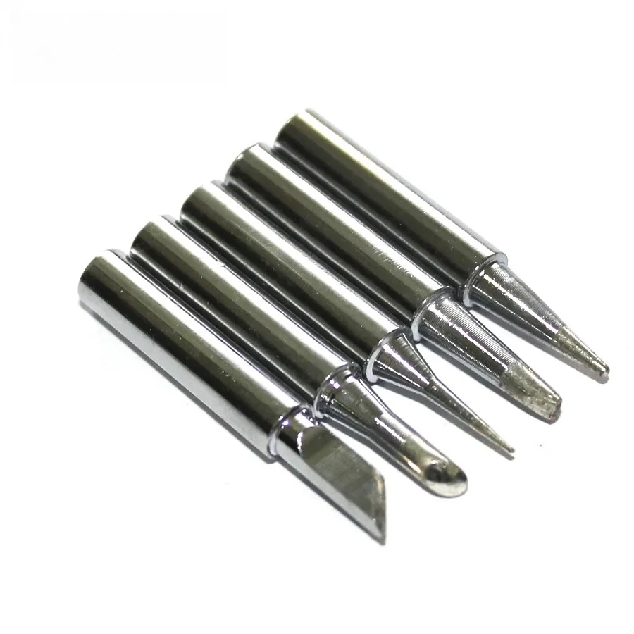 60W 가변 온도 납땜 인두 220V 용접 재작업 전자 수리 EU 플러그 용 5 개의 교체 팁 포함