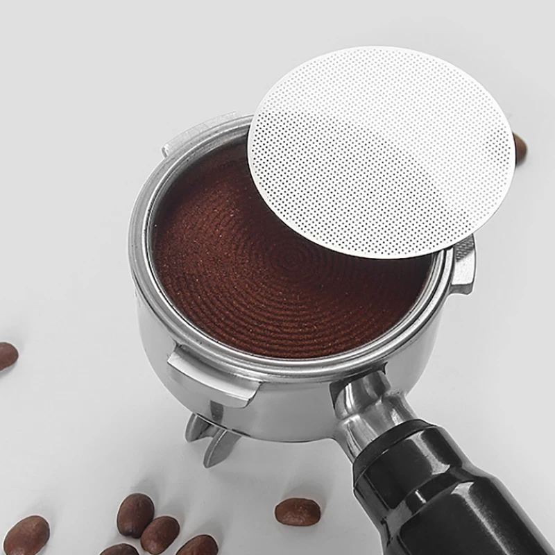 51/53/58mm Reusable 316 Stainless Steel Coffee Filter - Heat Resistant Mesh Puck Screen For Coffee Pot Machine