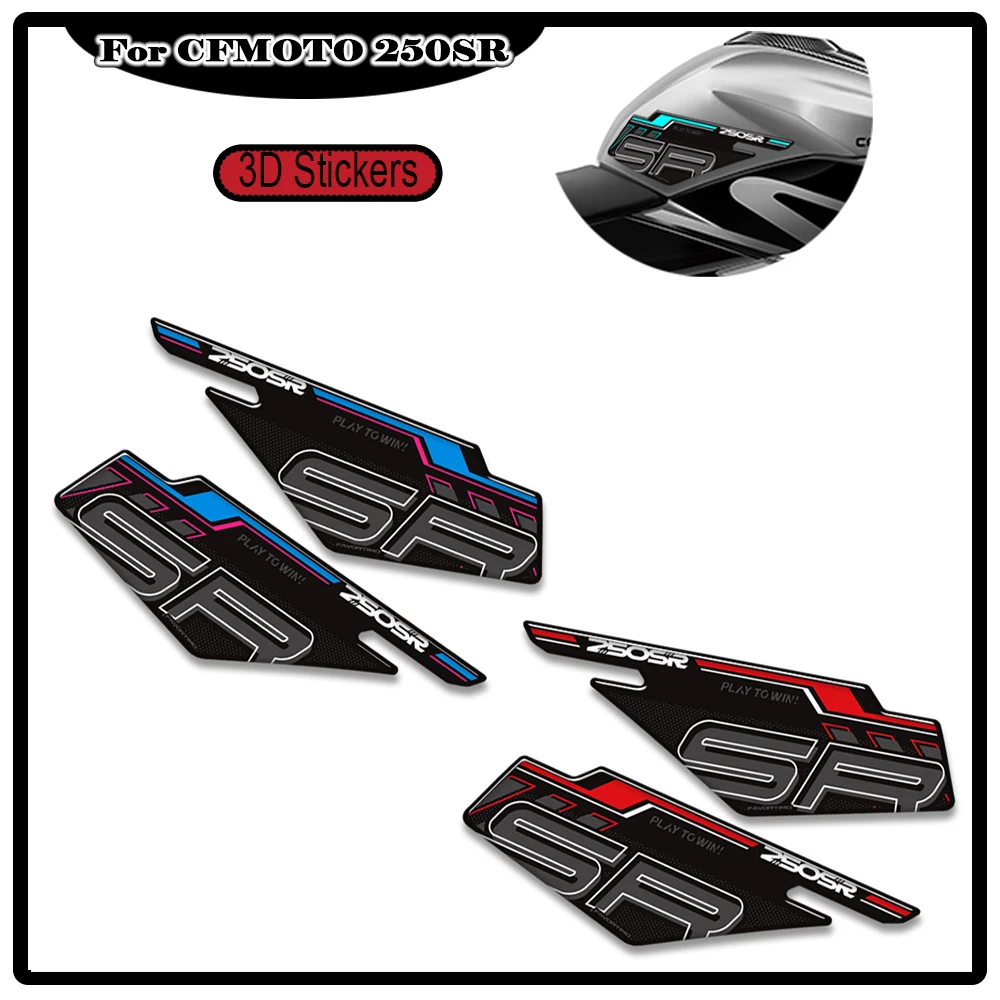 

For CFMOTO CF MOTO 250SR 250 SR Motorcycle Tank Pad Side Grips Gas Fuel Oil Knee Protector Stickers Decals