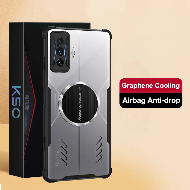 For Xiaomi Poco F4 GT Case F4GT Aluminum Alloy Heat Dissipation Shell Redmi K50 Gaming Graphene Cooling Cover K50Game K50 Pro