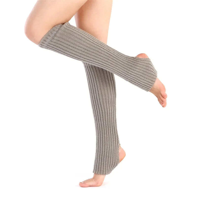 1 Pair Soft Knitted Leg Cover Body Cover Yoga Socks Dance Leggings Exercising Leg Hose Warmers Female Sports Protection Socks