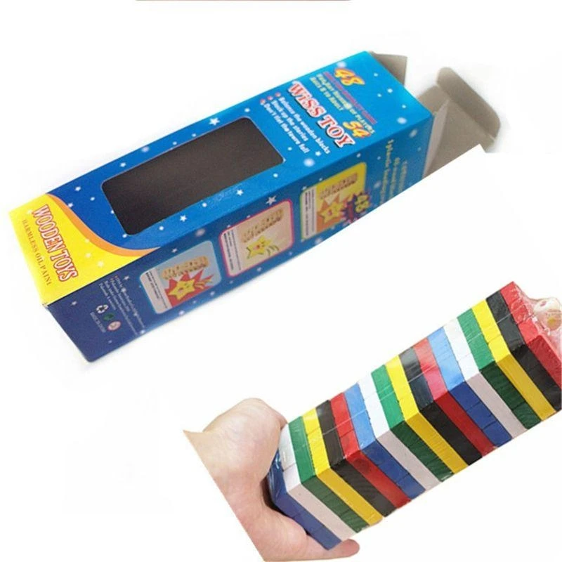 كتلة سقوط البرج من الأعلى إلى الأسفل مع لعبة التراص في مركز النشاط من الطوب الصلب الملون للأطفال، تنسيق اليد والعين 15UB #1