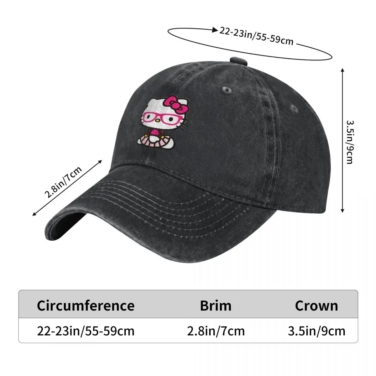 Hello Kitty Cartoon Baseball Cap Spring Trucker Hat Hot Sale Hiking Fishing Hip Hop Hats Unisex-Teens Street Style Baseball Caps