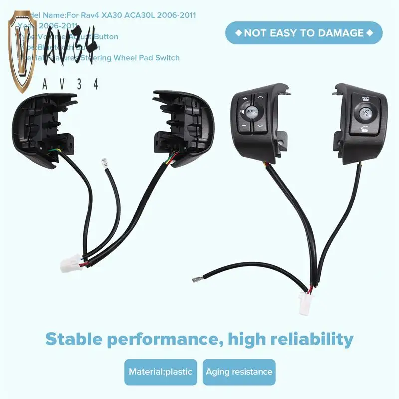 

AV34-Steering Wheel Control Switch Volume Adjust Button For Toyota Rav4 RAV4 XA30 ACA30L 2006-2008 84247-42030