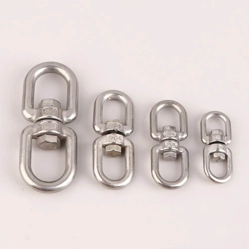 Double Ended Swivel Eye Hook Ring Connector For Hanging Chair Swing Sand Bag Hanging Basket Yoga Hammock 304 Stainless Steel