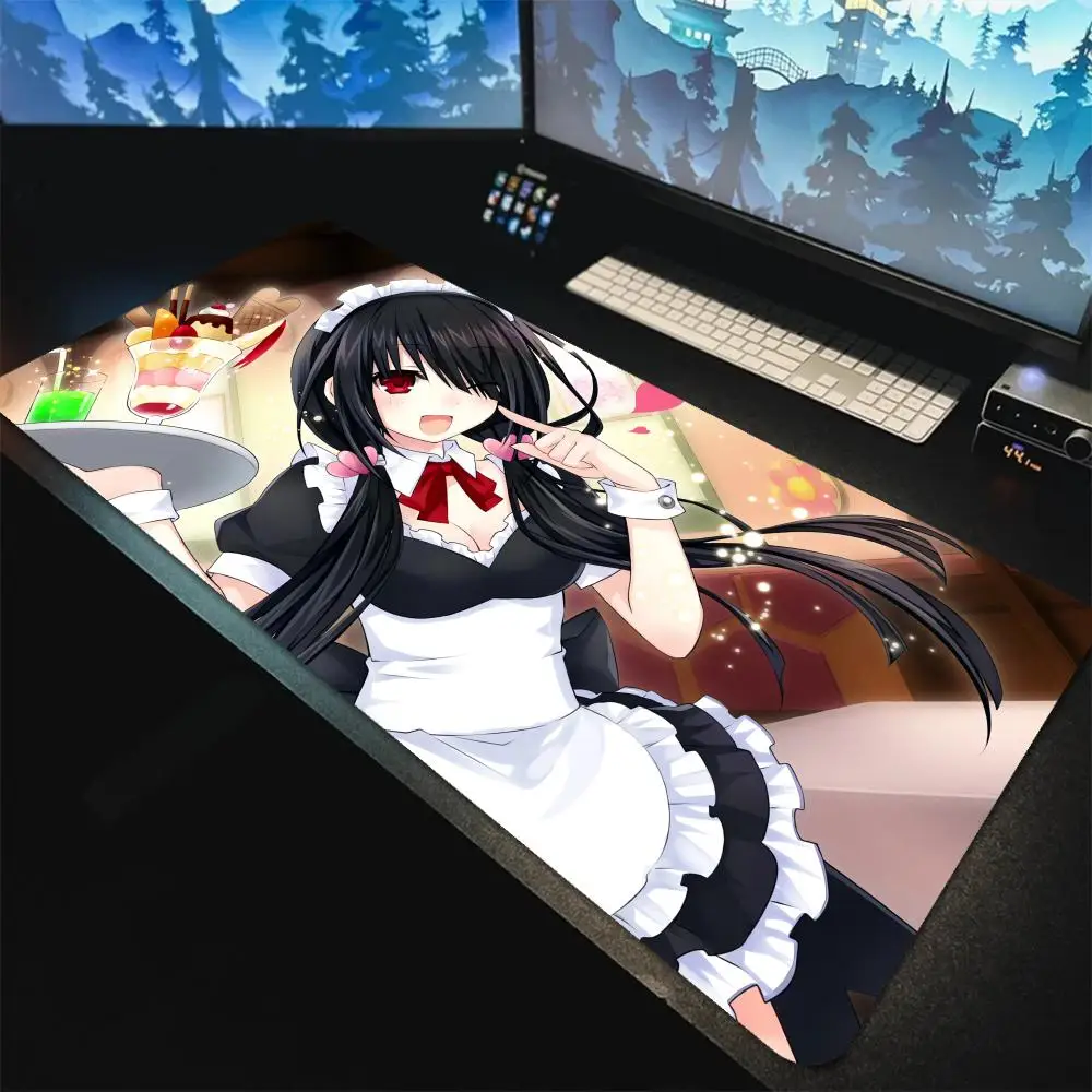 duravel borracha mouse pad para gamer teclado bonito acessorios para jogos desktop pad data a live anime kkurumi tokisaki 01