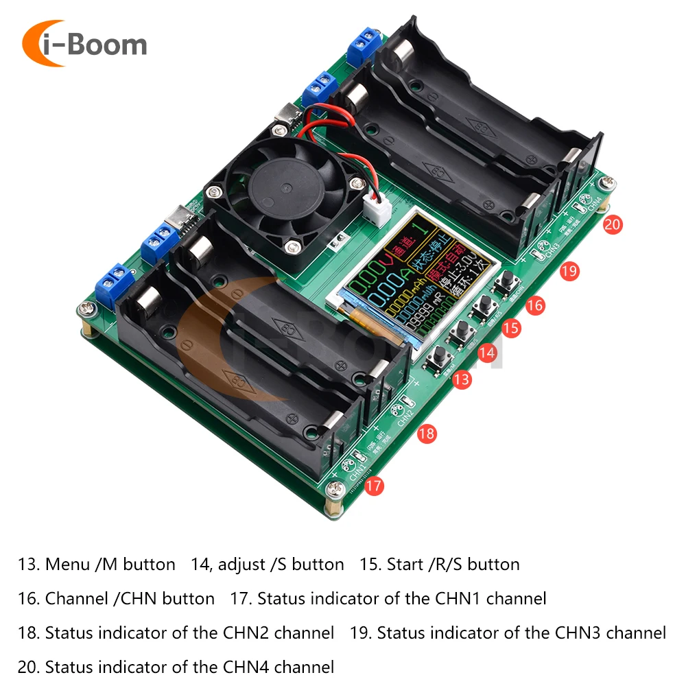 4 Channel 18650 Battery Capacity Internal Resistance Tester Automatic Charging And Discharging Module Internal Resistance Tester