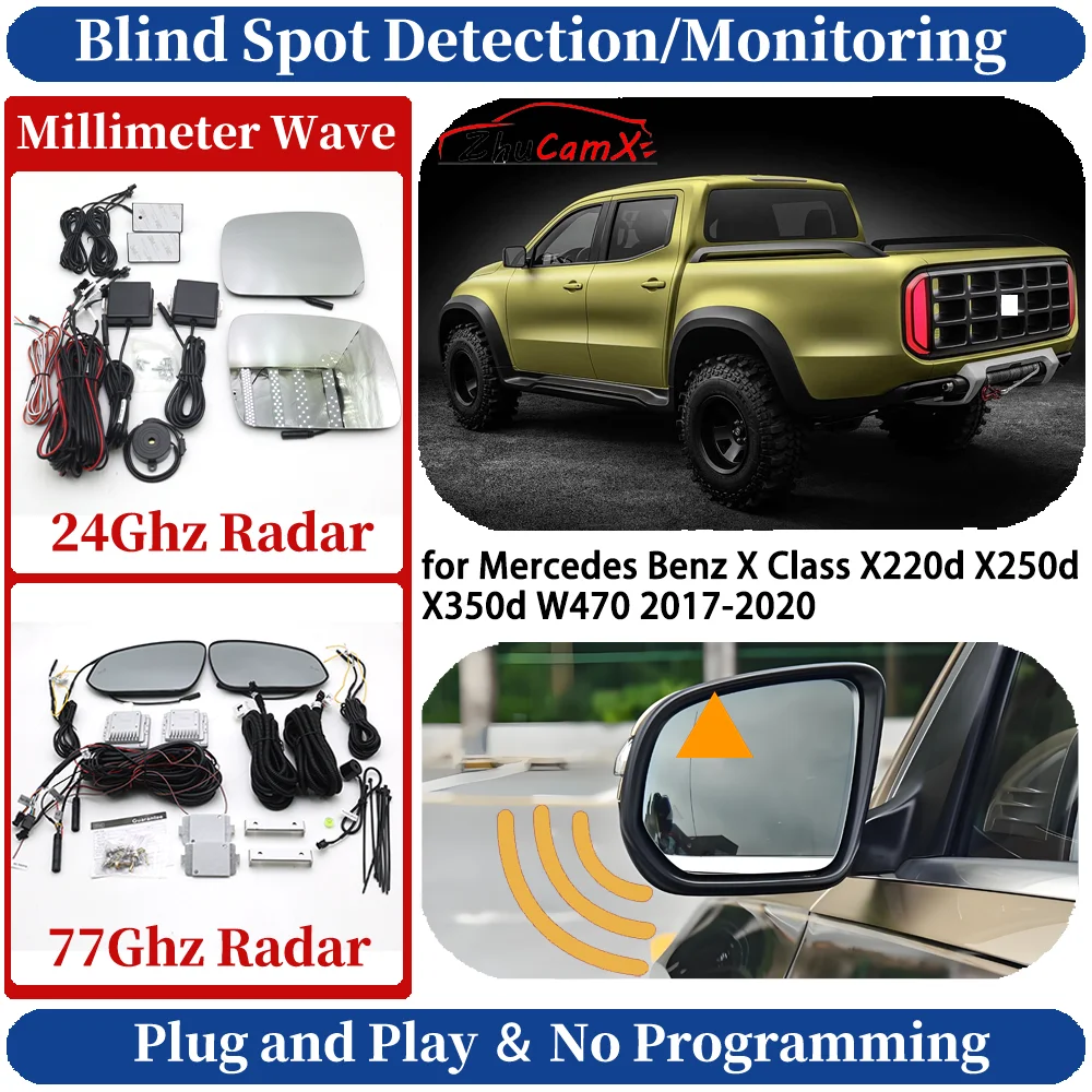 Blind Spot Monitoring/Detection System for Mercedes Benz X Class X220d X250d X350d W470 2017-2020 Night Driving Safe Assist