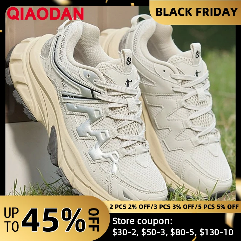 

QIAODAN спортивная обувь для женщин, осень 2023, новые удобные дышащие прогулочные туфли, уличные нескользящие женские кроссовки QXF192254903