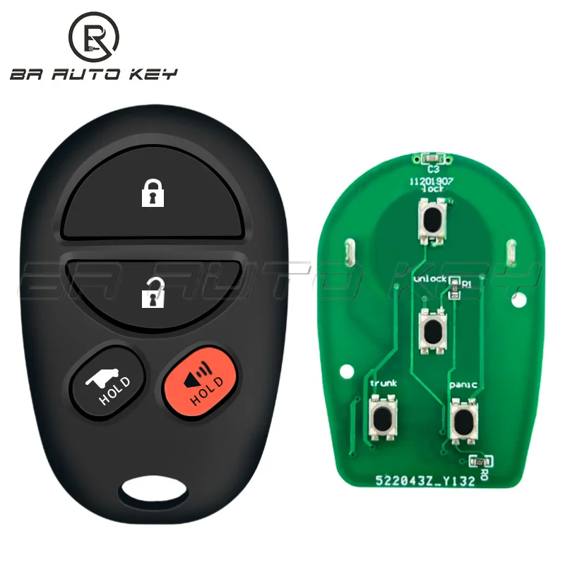 3/4/5/6 Buttons GQ43VT20T  Keyless Entry Remote Controls Fob For Toyota Tundra Highlander Sequoia Sienna Remote 315Mhz